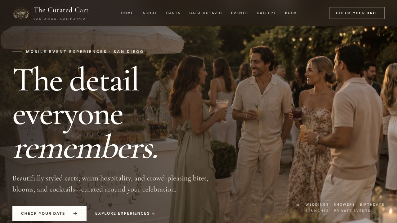 The Curated Cart live website preview