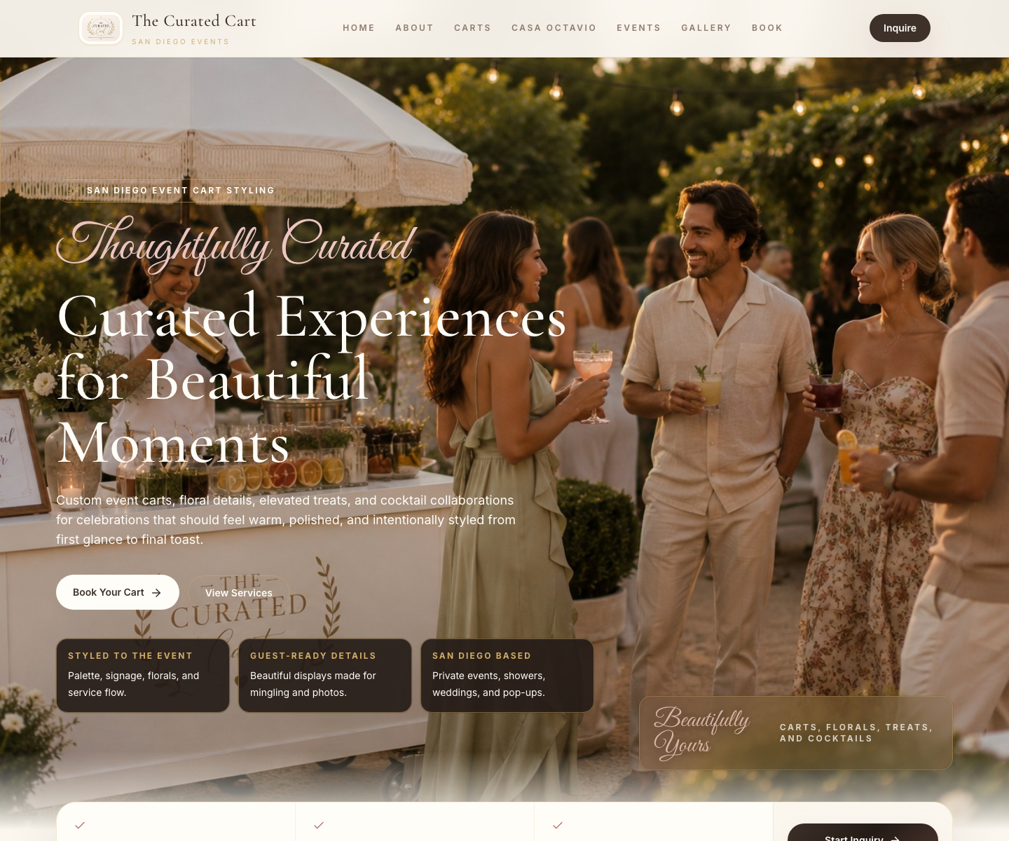 The Curated Label live website preview